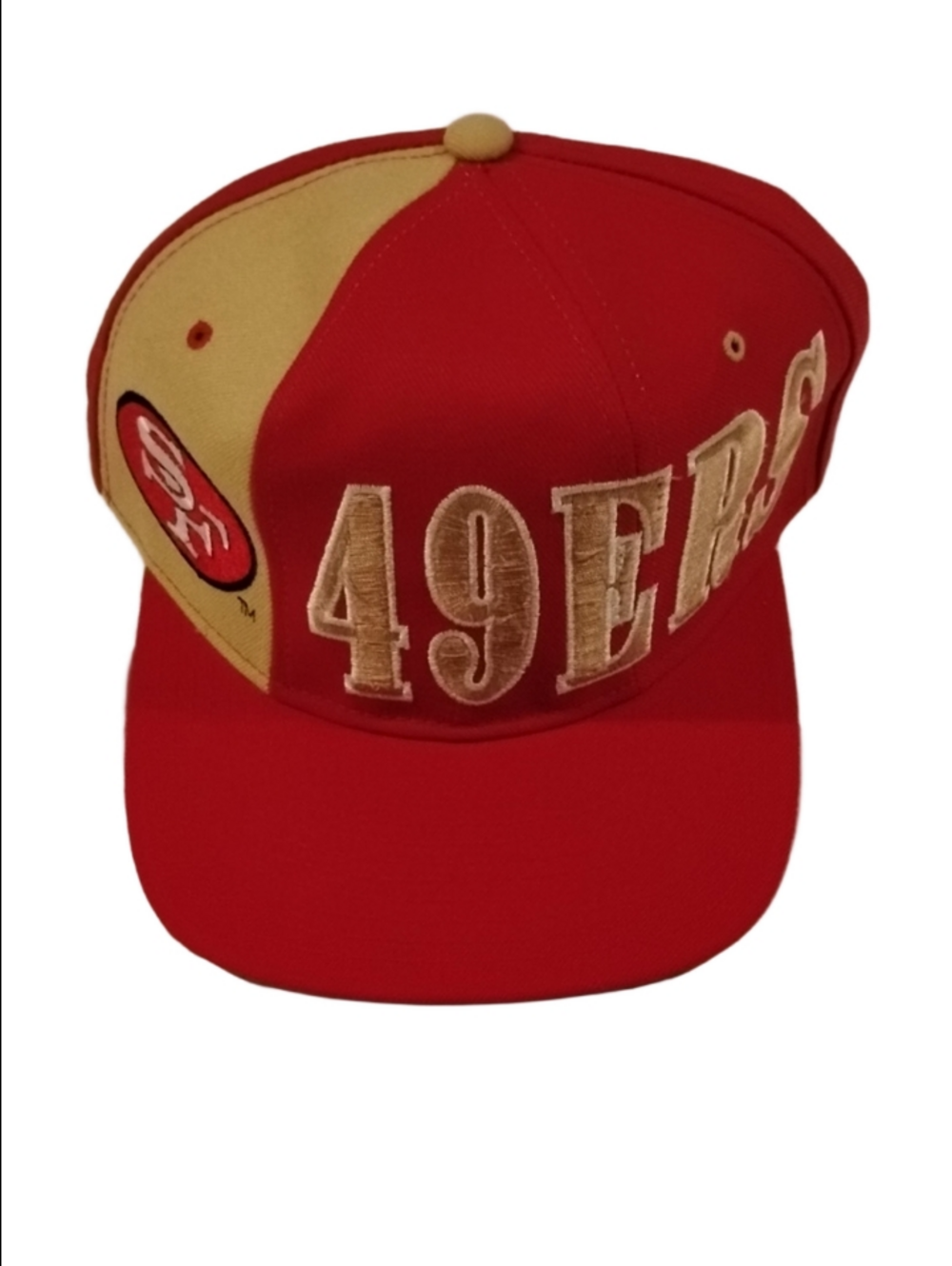 STARTER Rare Vintage Red and Gold 49ERS Embroidered Snapback Hat